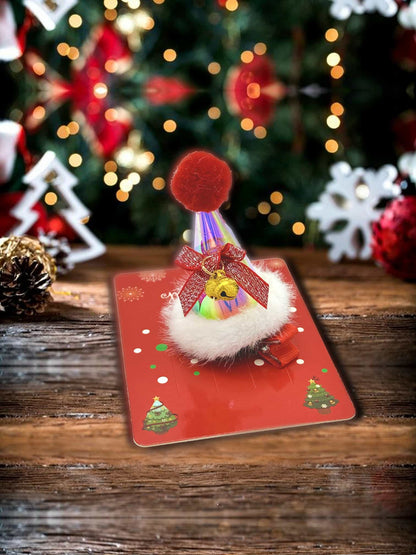 Jolly Jingle Cap Hair Clip: Light-Up Charm with a Festive Tinkle"