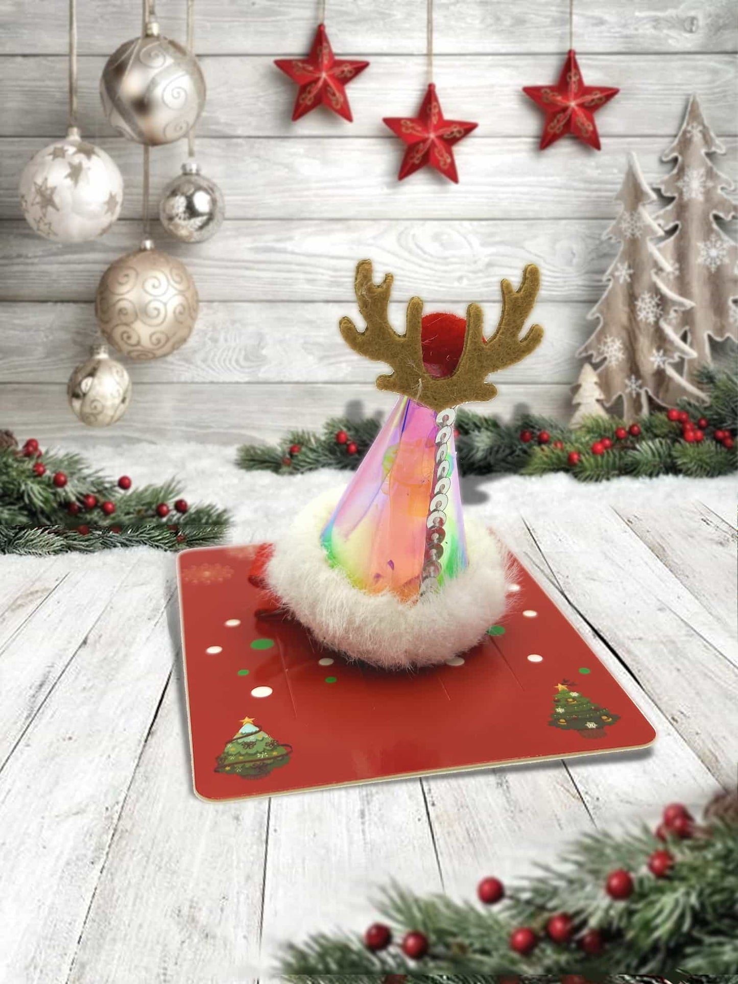 Shimmering Reindeer Light-Up Hair Clip: A Festive Glow with Every Move